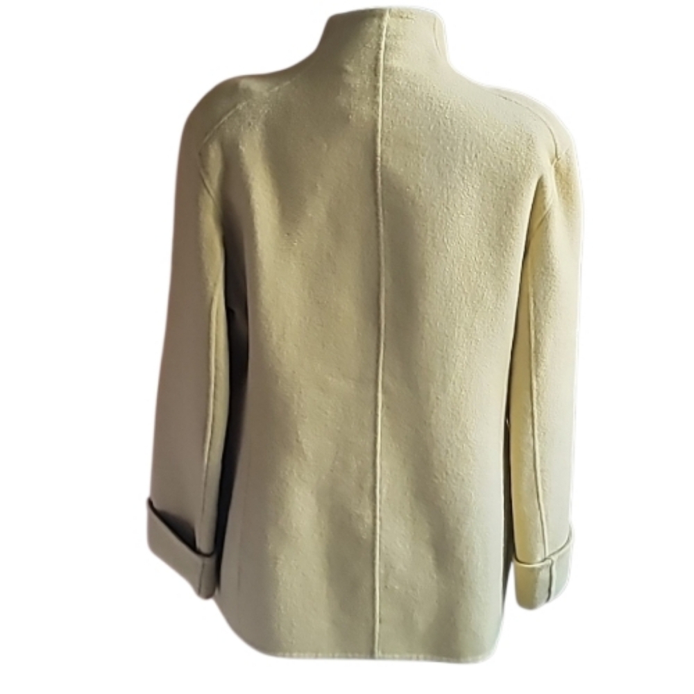 Jones NY jacket and sweater chartreuse wool quiet luxury coquette preppy - Picture 2 of 11
